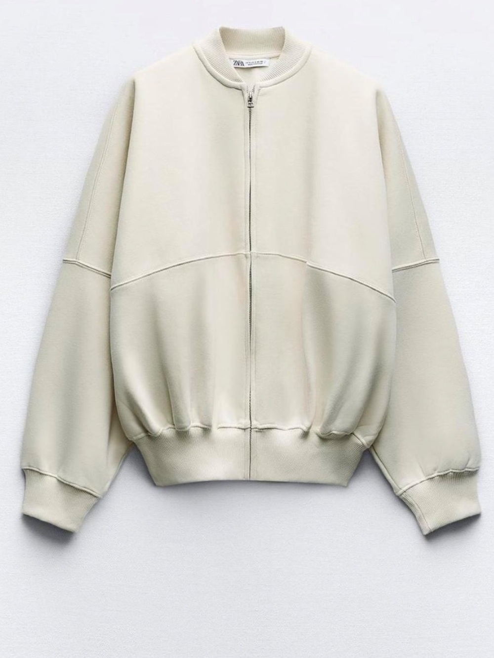 Zara ecru oversized bomber